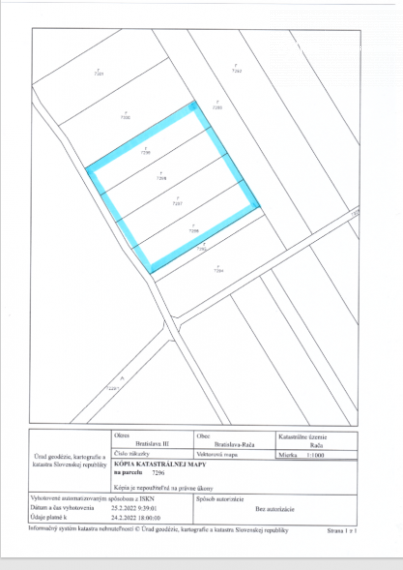 PREDAJ INVESTIČNÉHO POZEMKU RAČA