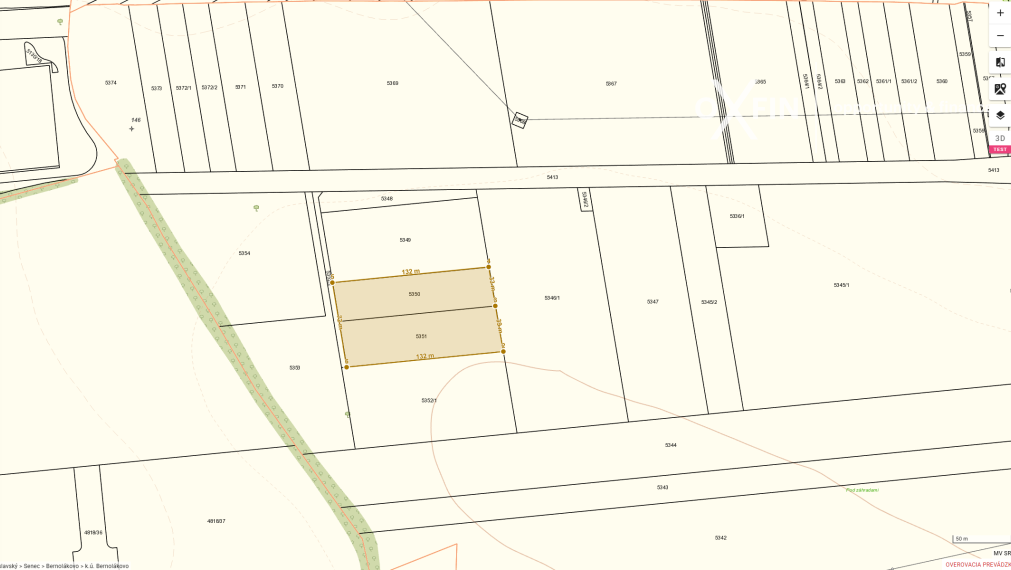 Na predaj investičný pozemok na výstavbu - BERNOLÁKOVO