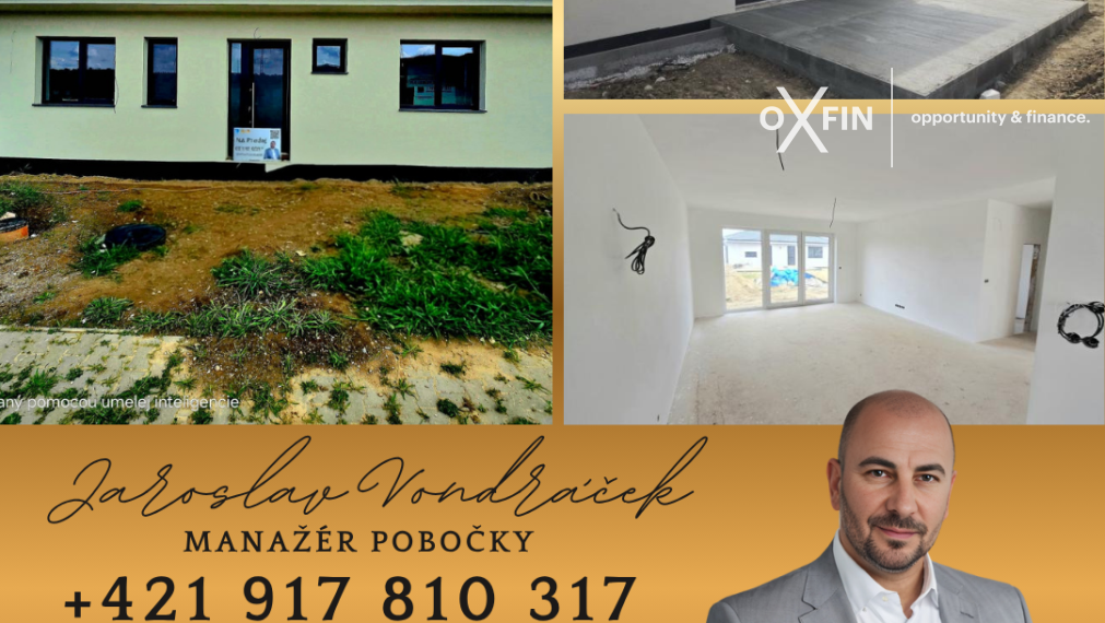 REZERVOVANÉ - 4 izbový BUNGALOV- Moravany nad Váhom DOLINKY s pozemkom 669 m2