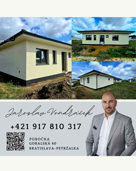 4 izbový BUNGALOV- Moravany nad Váhom DOLINKY s pozemkom 669 m2