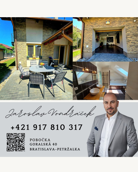 REZERVOVANÉ. 5 izbový rodinný dom Chorvátsky Grob s garážou, bazénom, krbom.