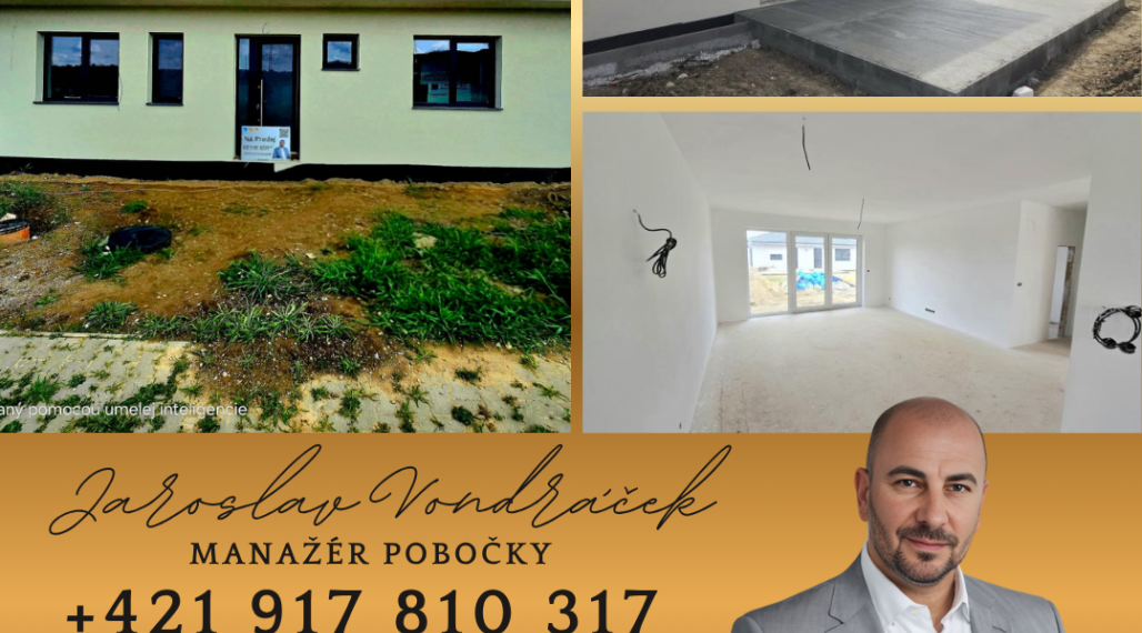 4 izbový BUNGALOV- Moravany nad Váhom DOLINKY s pozemkom 669 m2