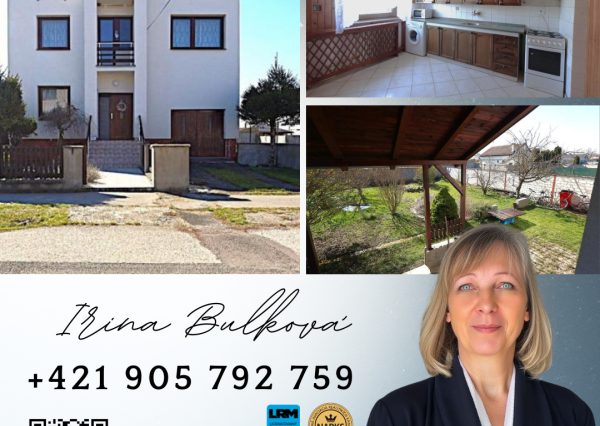 Rodinný dom vhodný na podnikanie  4 km od Piešťan.