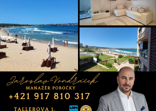 *EXKLUZÍVNE*  Luxusný 2-izbový apartmán s výhľadom na more v elitnom komplexe Sand Lilies