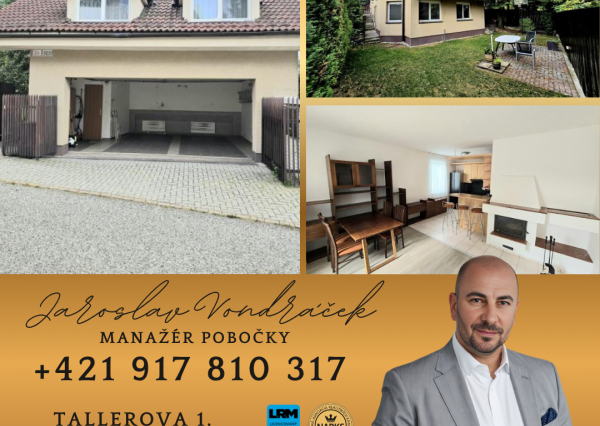 Na predaj Dvojgeneračný rodinný dom s dvomi vchodmi 2 a 5 izieb. Mozartova-Staré Mesto